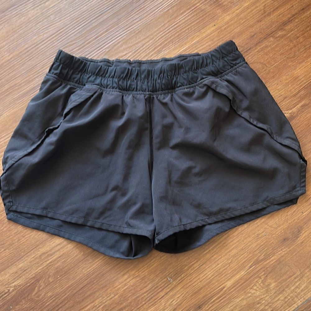 Ivivva Lululemon Black Yoga Running Lined Athletic Short Shorts Sz 14 XL